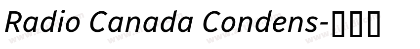 Radio Canada Condens字体转换
